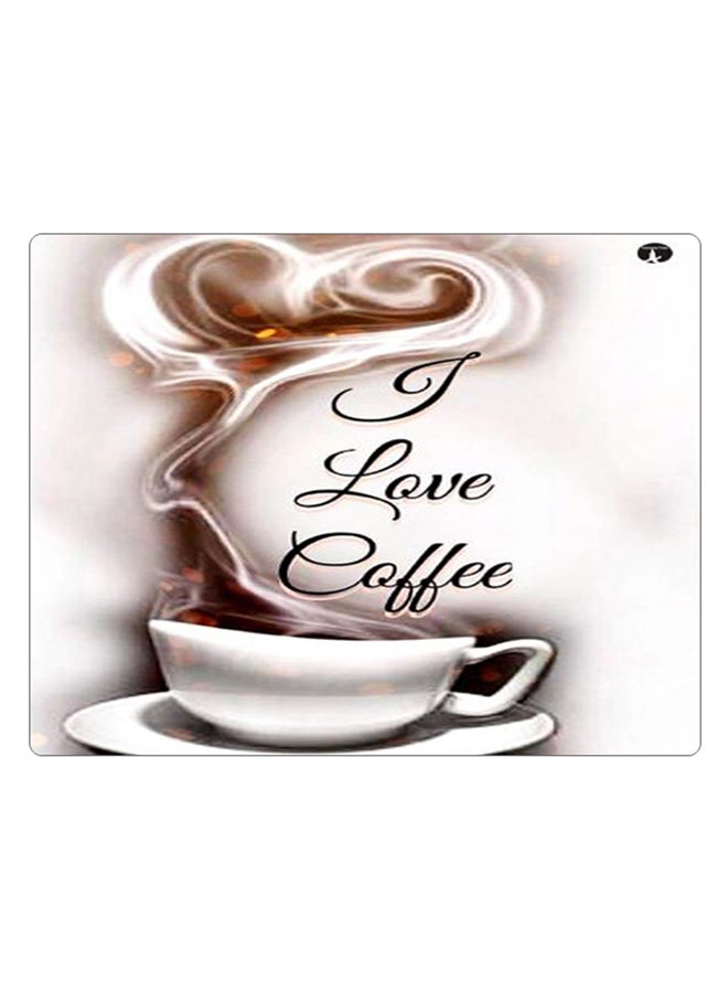BP Printed Anti-Slip Gaming Mouse Pad White/Brown/Black - Image 1
