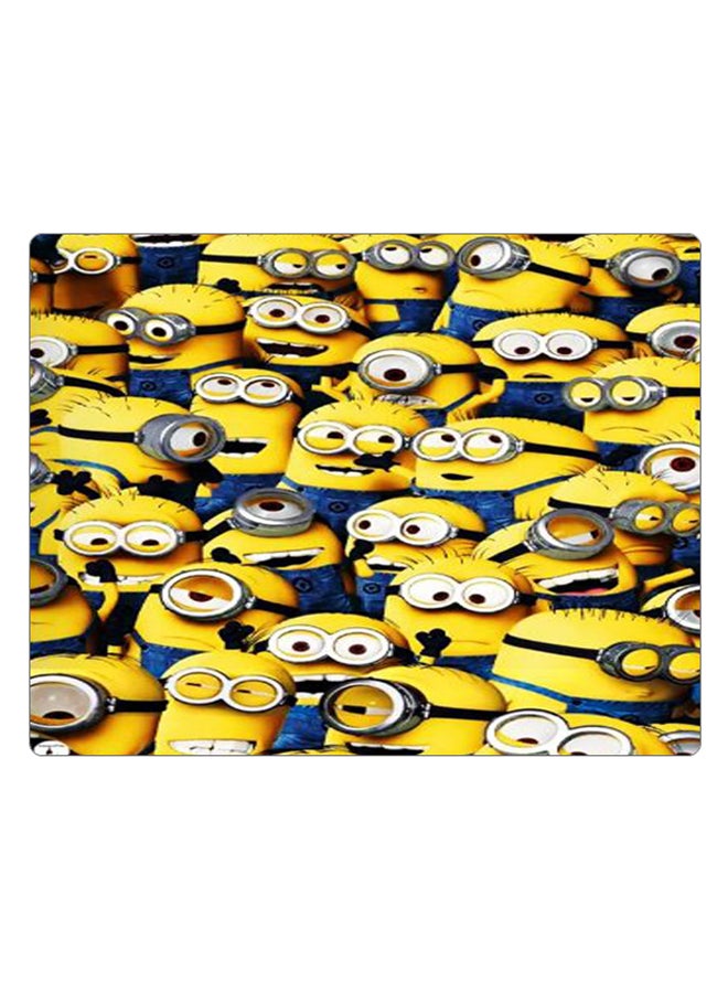 BP Printed Anti-Slip Gaming Mouse Pad Yellow/Blue/Grey - Image 1