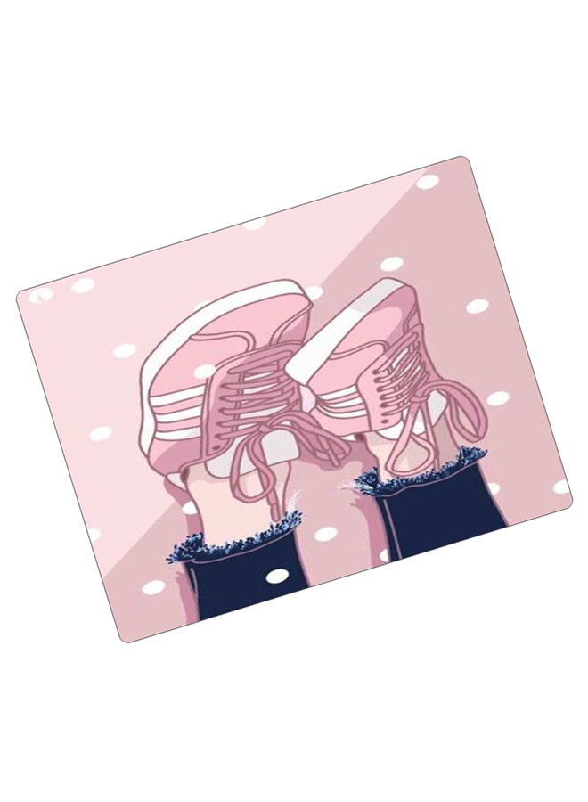 بي بي لوحة ماوس ألعاب بتصميم مضادة للانزلاق وبنمط مطبوع وردي/أبيض/ أزرق - Image 2