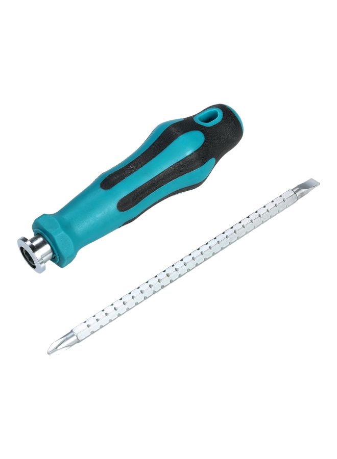 PENGGONG 2-In-1 Retractable Adjustable Ratchet Screwdriver Set Blue/Black 18x4x4cm - Image 1