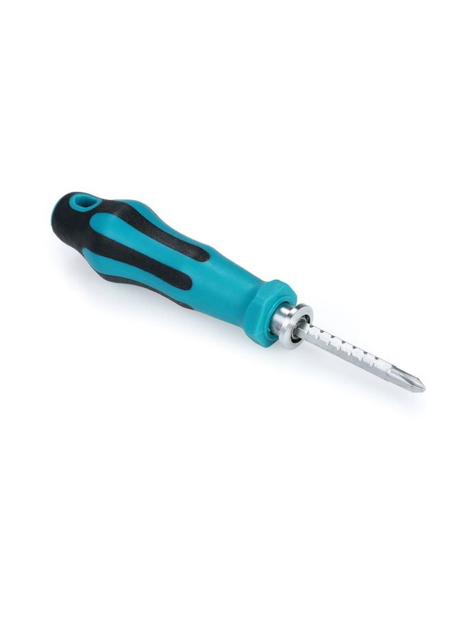 PENGGONG 2-In-1 Retractable Adjustable Ratchet Screwdriver Set Blue/Black 18x4x4cm - Image 2