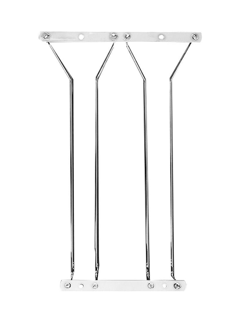 Stainless Steel Wine Glass Holder Silver 34 x 21.8 x 11.6centimeter  - Image 1
