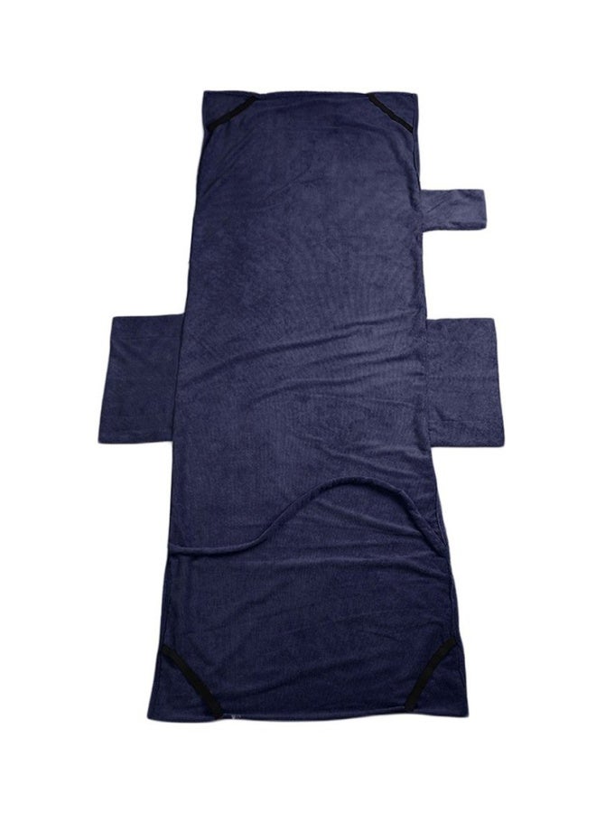 Microfiber Lounge Chair Cover Towel Navy Blue 215x75cm - Image 1