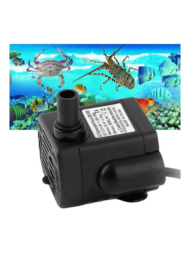 مضخة لحوض السمك مزودة بمنفذ USB أسود - Image 2