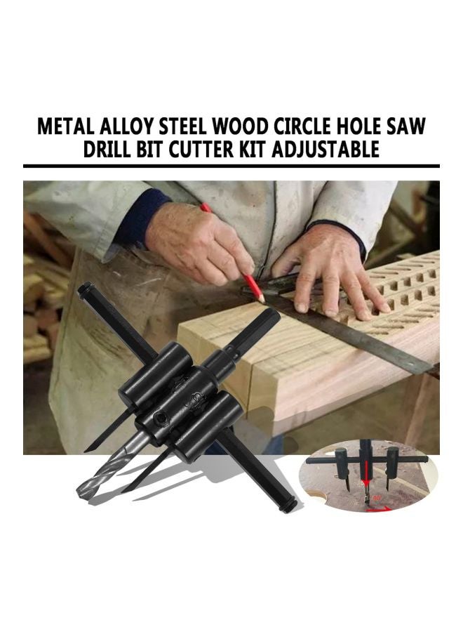 Adjustable Drill Bit Cutter Black/Silver 16x13cm - Image 2