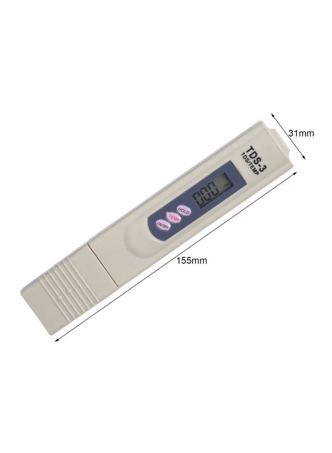 Generic Aquarium Digital Water Quality Testing Pen White/Grey 15.5x3.1x2.3cm  - Image 2