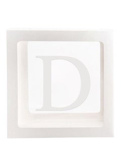 صندوق بالونات شفاف بطبعة حرف D 30x30x30سم