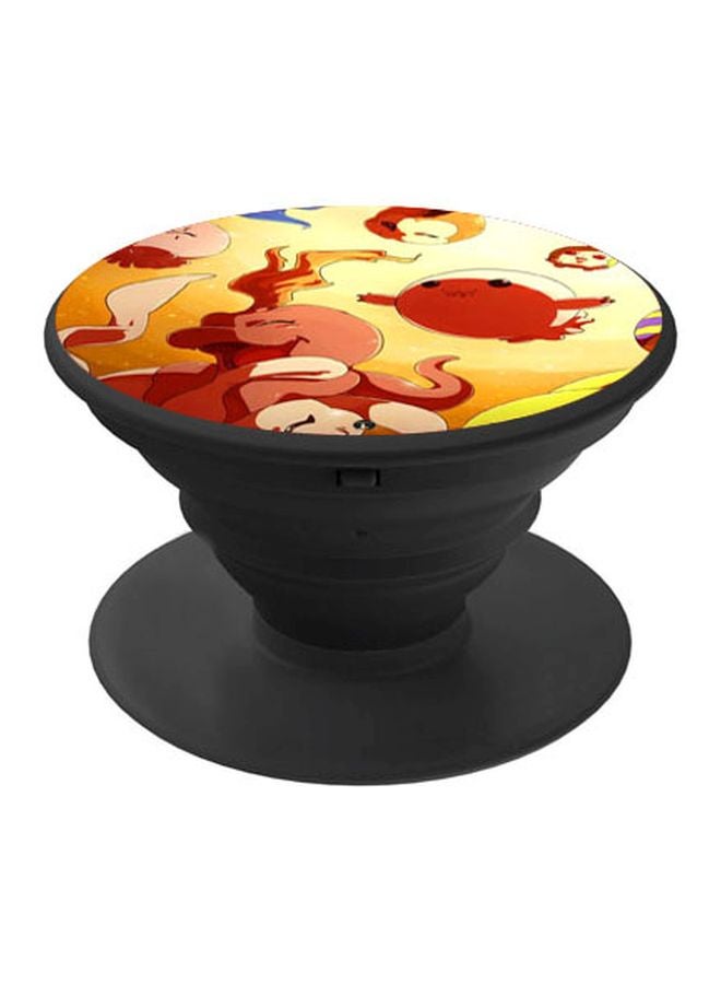 BP Printed Pop Socket Phone Grip Black/Yellow/Brown - Image 1