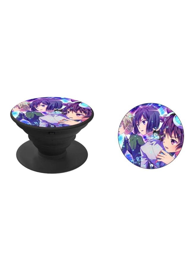 BP Printed Pop Socket Phone Grip Black/Purple - Image 2