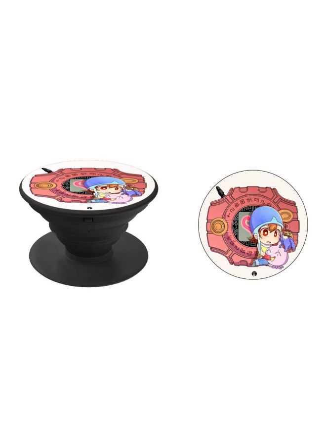 BP Printed Pop Socket Phone Grip Black/White/Pink - Image 2