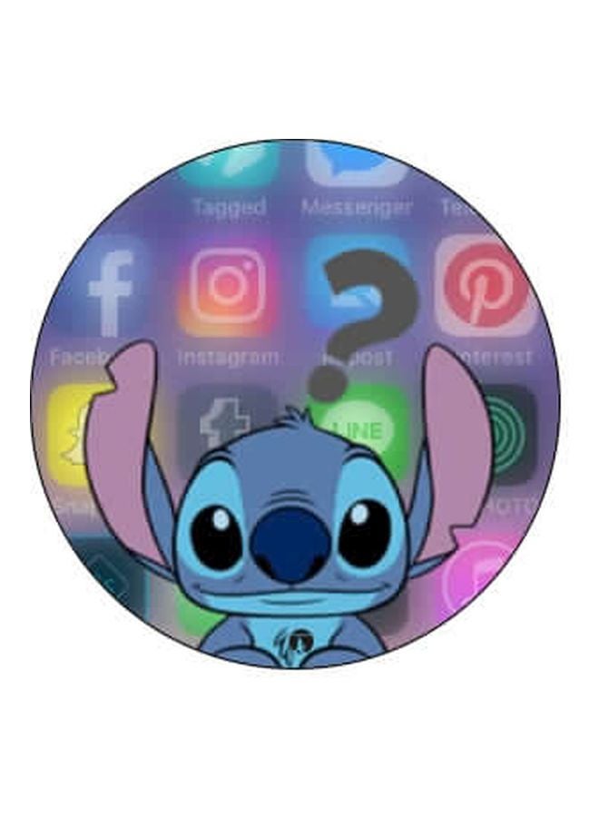 BP - Printed Pop Socket Phone Grip Black/Blue/Purple - Image 1