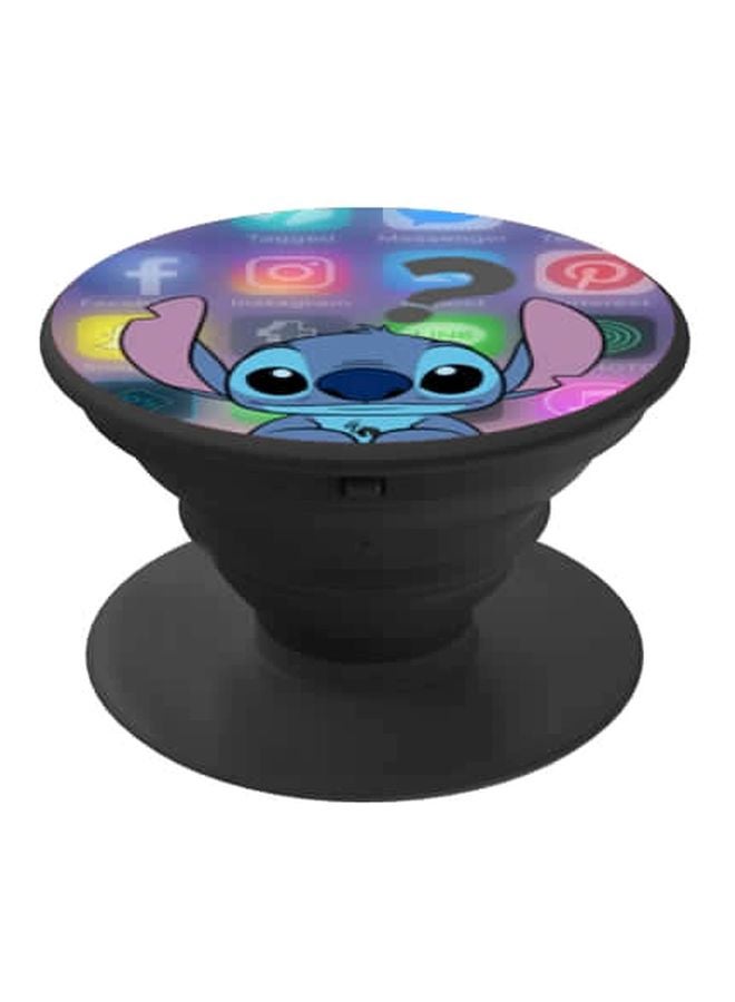 BP - Printed Pop Socket Phone Grip Black/Blue/Purple - Image 1