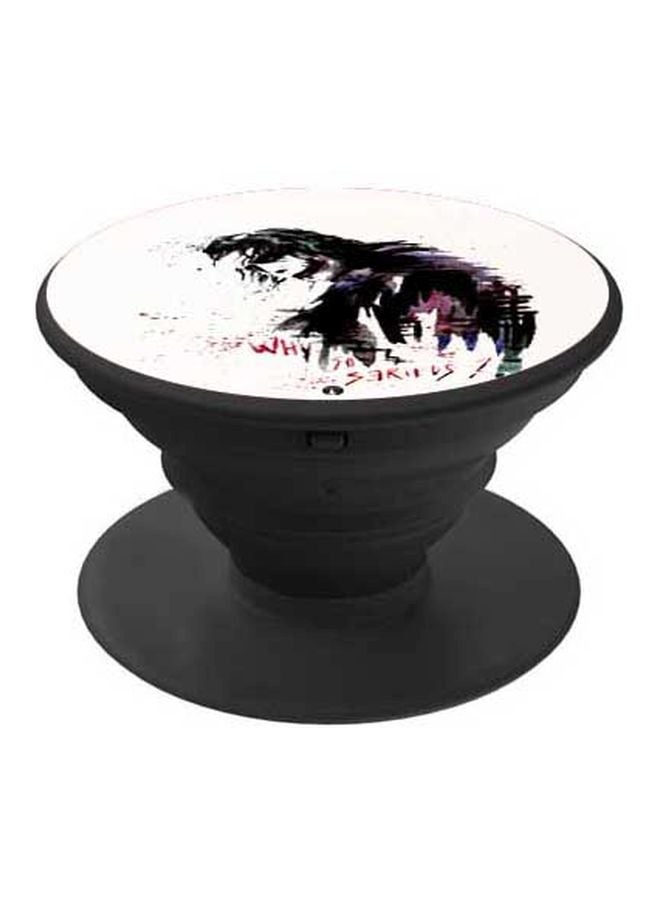 BP Printed Pop Socket Phone Grip Black/White/Purple - Image 1