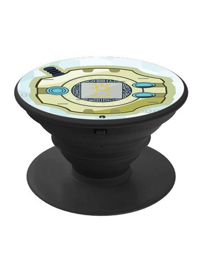 بي بي مقبض هاتف منبثق مزين بطبعة أسود/أخضر - Image 1