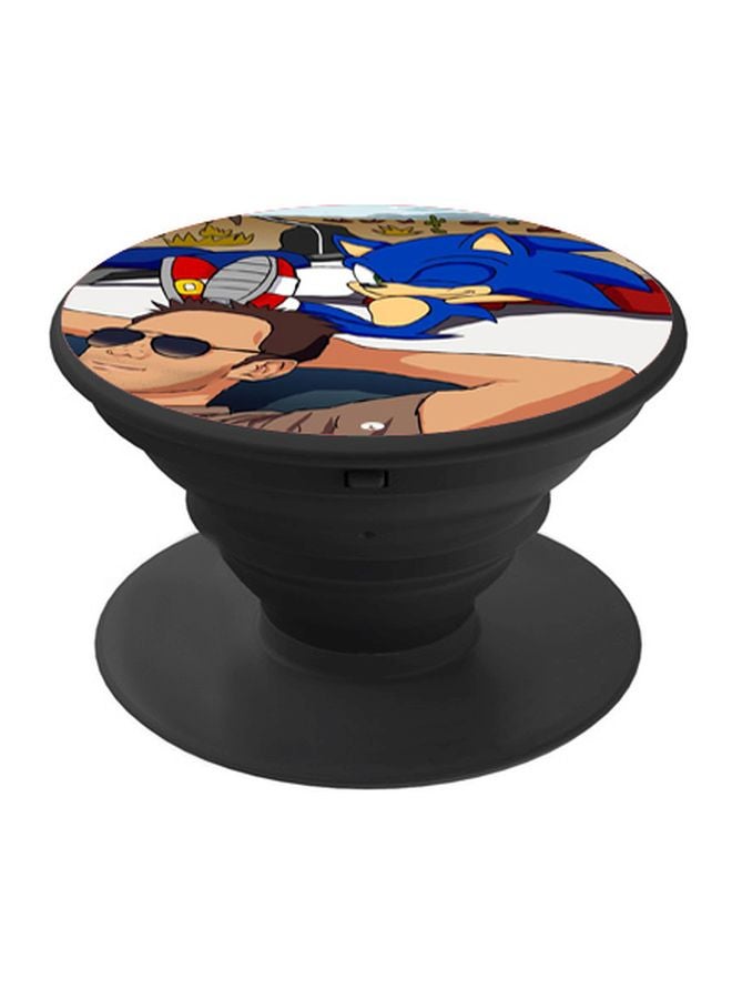 BP Printed Pop Socket Phone Grip Black/Blue/Beige - Image 1