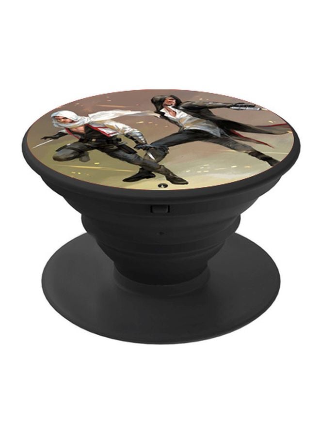 BP Printed Pop Socket Phone Grip Black/White/Grey - Image 1