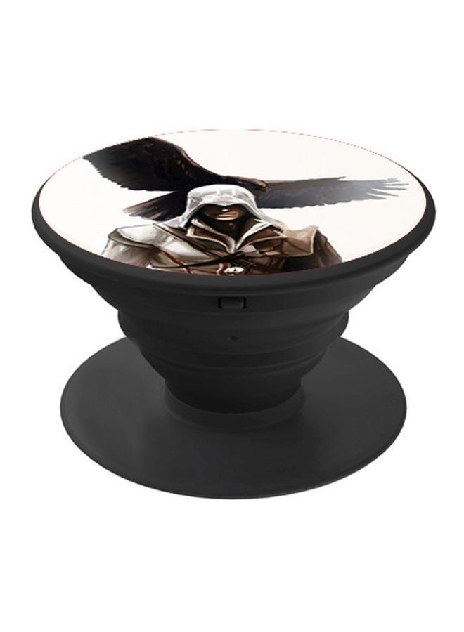 بي بي مقبض هاتف منبثق مزين بطبعة أسود/ أبيض/ بني - Image 1