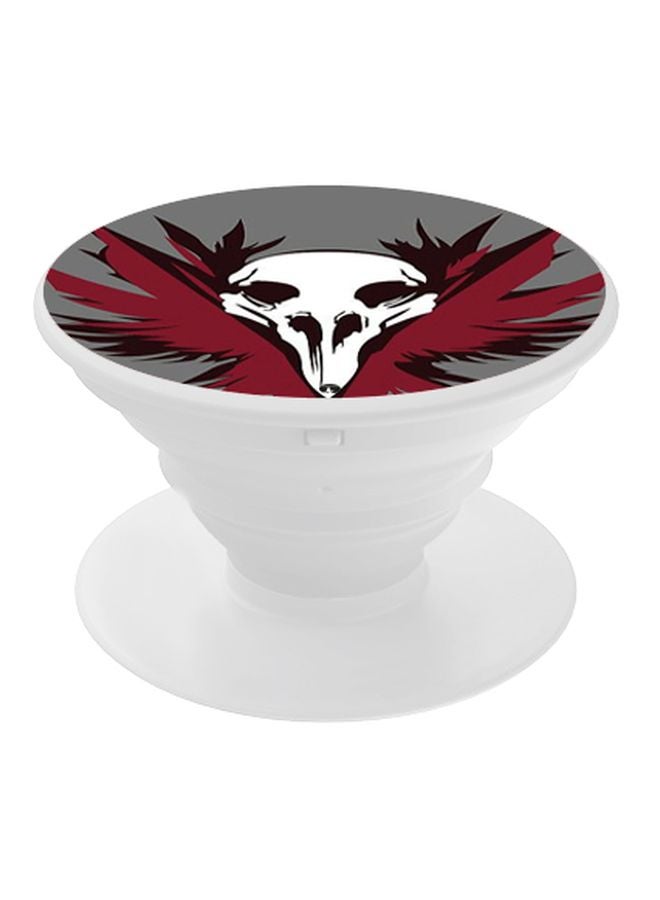 BP Printed Pop Socket Phone Grip White/Red/Grey - Image 1