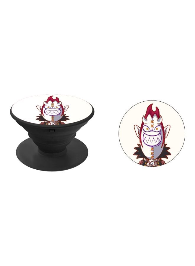 BP Cartoon Printed Pop Socket Phone Grip White/Black/Red - Image 2