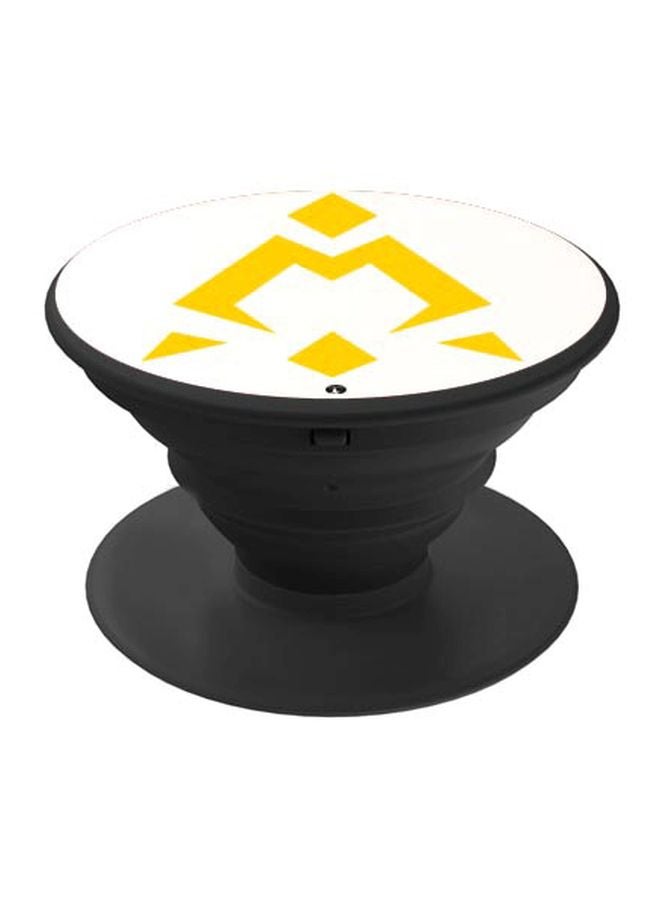 BP Printed Pop Socket  Phone Grip White/Yellow - Image 1