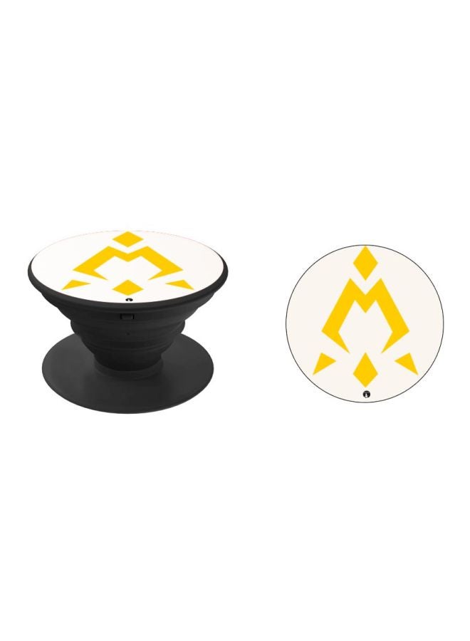 BP Printed Pop Socket  Phone Grip White/Yellow - Image 2