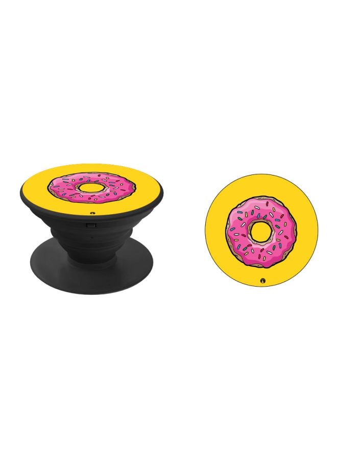 BP Donut Printed Pop Socket  Phone Grip Yellow/Pink - Image 2