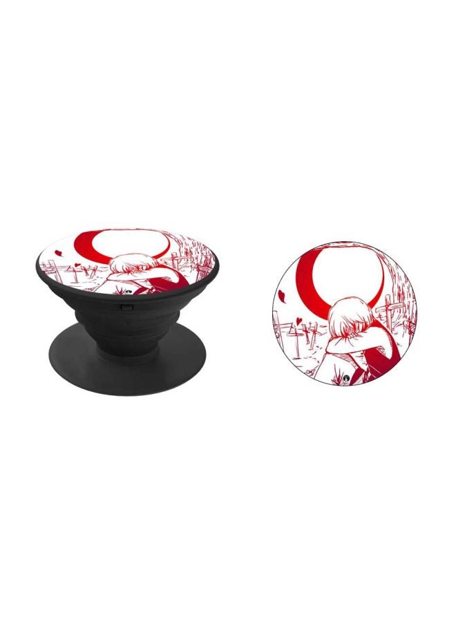 BP Printed Pop Socket Phone Grip Black/White/Red - Image 2