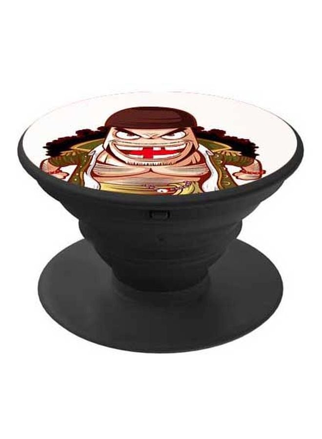 BP - Cartoon Printed Pop Socket Phone Grip Black/White/Brown - Image 1