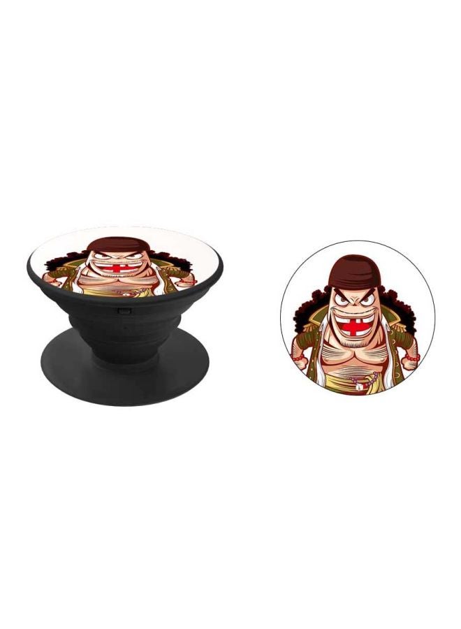 BP - Cartoon Printed Pop Socket Phone Grip Black/White/Brown - Image 1