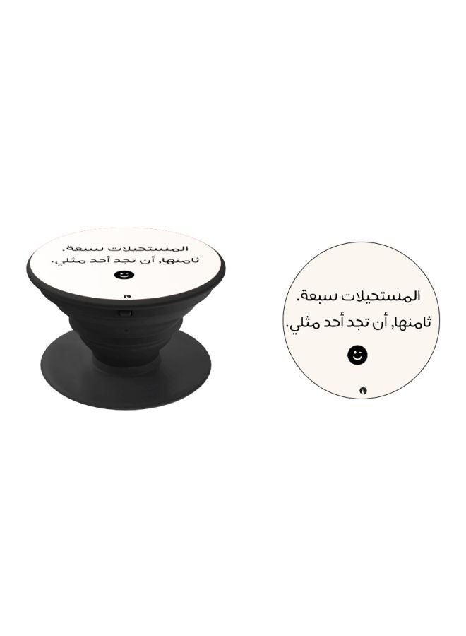 BP Printed Pop Socket Phone Grip Black/White - Image 2
