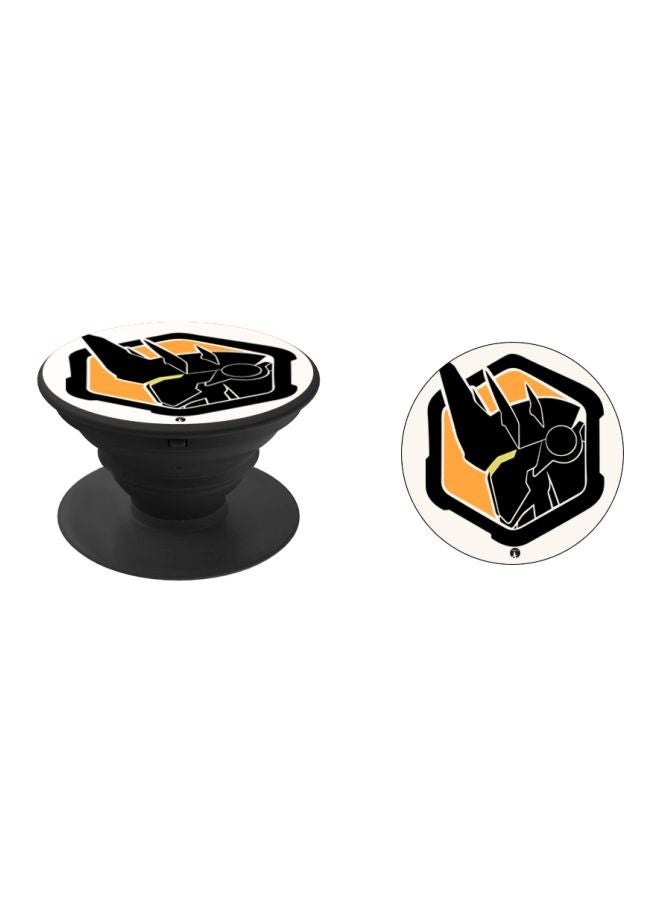 BP Printed Pop Socket Phone Holder Black/Orange/White - Image 2