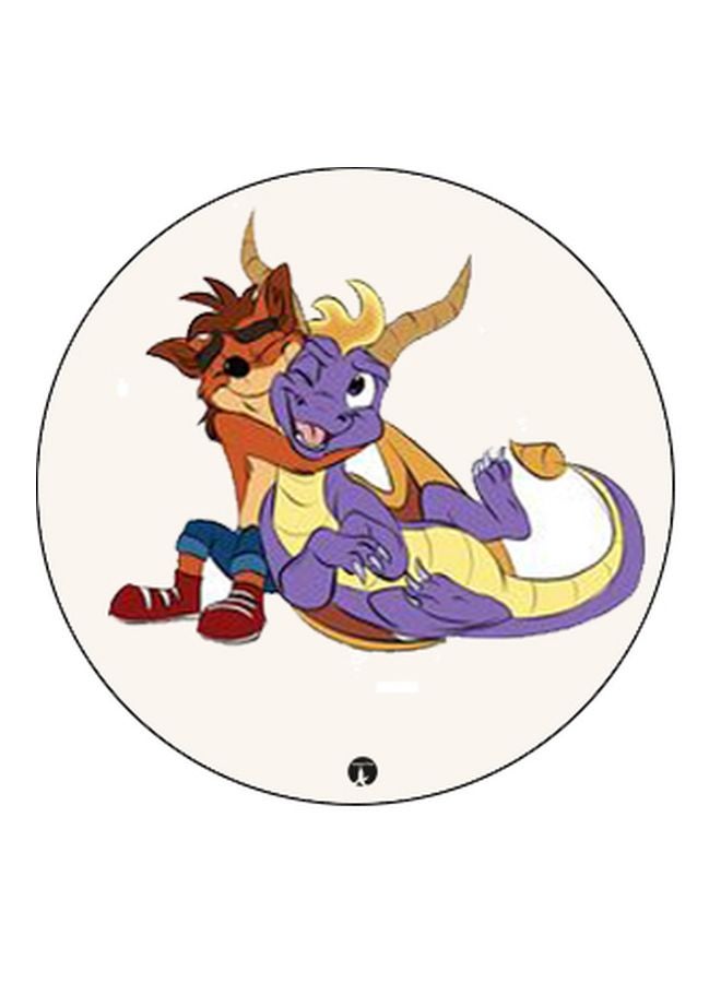 بي بي مقبض هاتف منبثق مزين بطبعة أسود/أبيض/أرجواني - Image 2