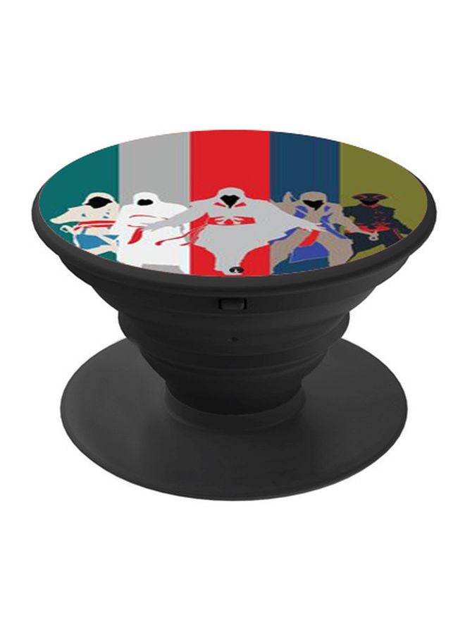 BP Printed Pop Socket Phone Grip Black/Red/Grey - Image 1