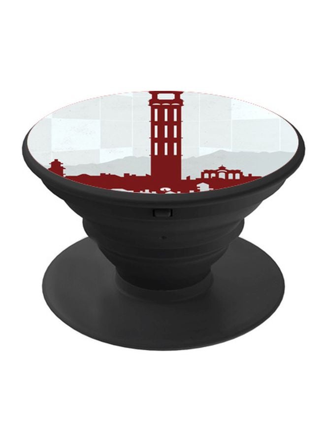 BP Cartoon Printed Pop Socket Phone Grip Black/White/Red - Image 1