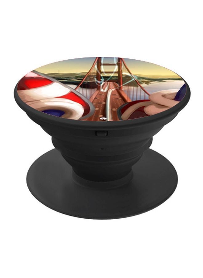 BP Printed Pop Up Phone Grip Green/Brown/Red - Image 1