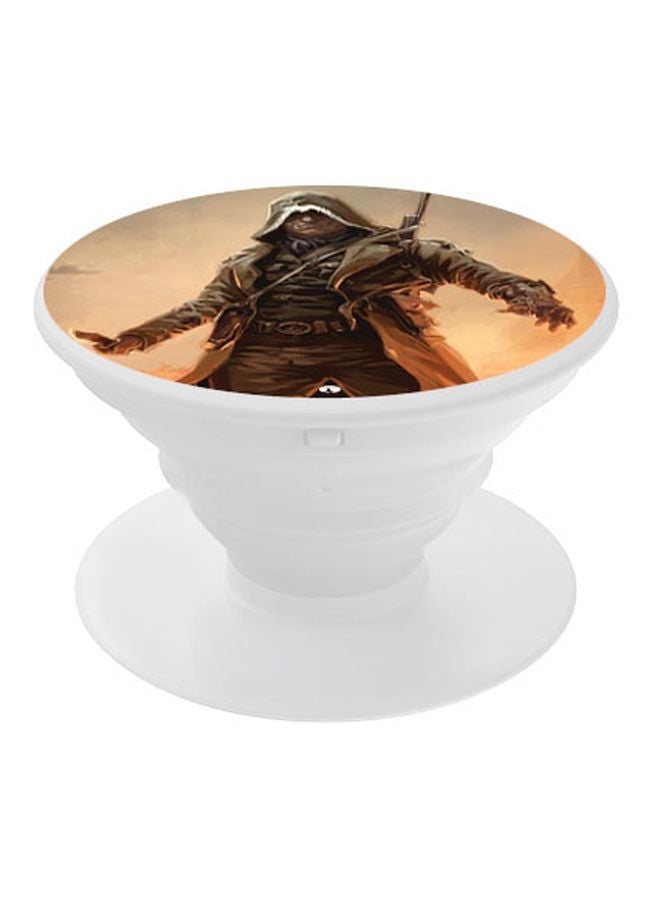BP Printed Pop Socket Phone Grip Brown/Grey - Image 1