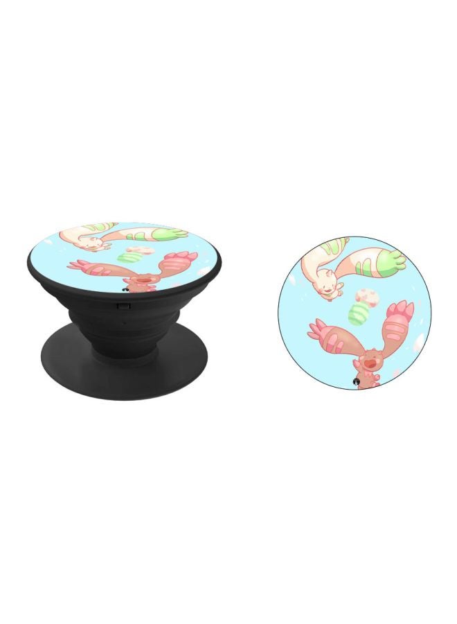 BP Printed Pop Socket Phone Holder Blue/Brown/Green - Image 2
