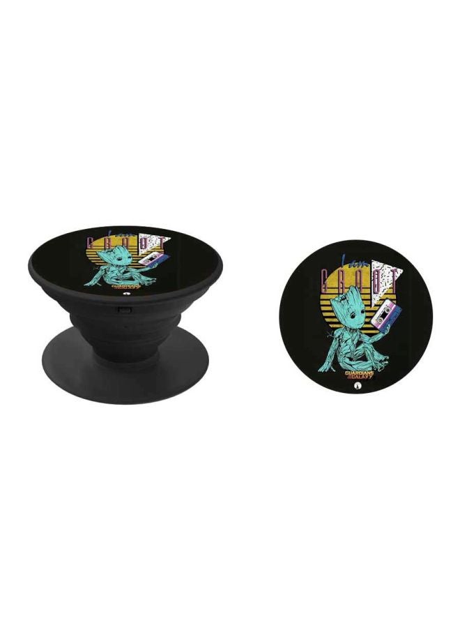 BP Printed Pop Socket Phone Holder Black/Blue/Yellow - Image 2