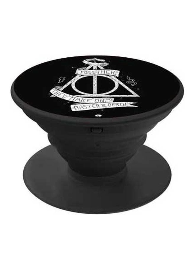 بي بي حامل هاتف منبثق مزين بطبعة أسود/ أبيض - Image 1