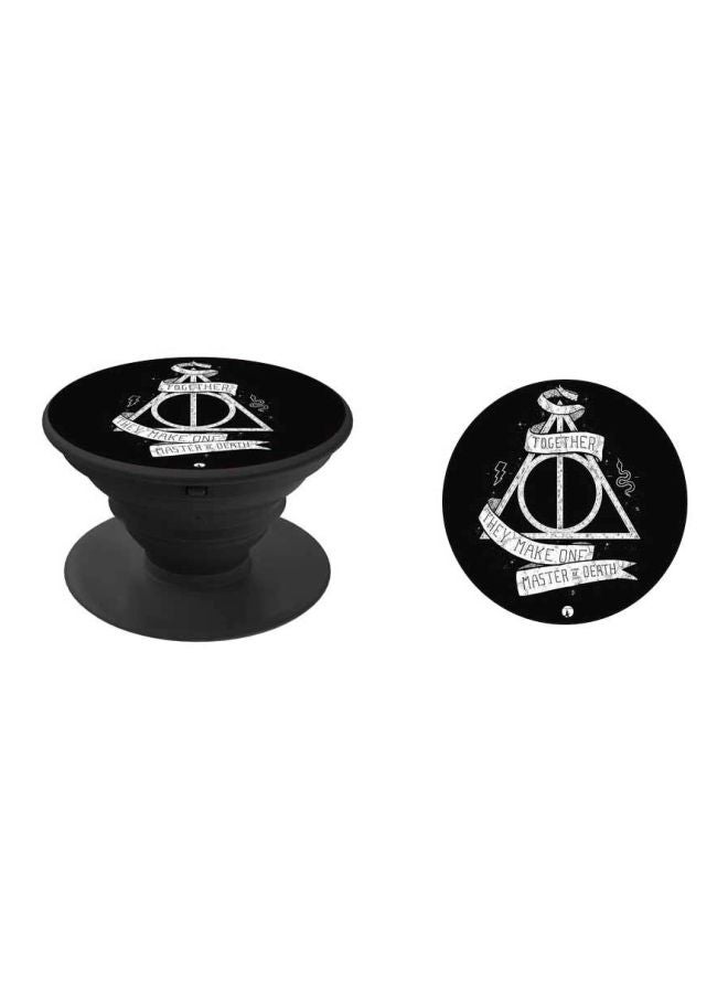 بي بي حامل هاتف منبثق مزين بطبعة أسود/ أبيض - Image 2