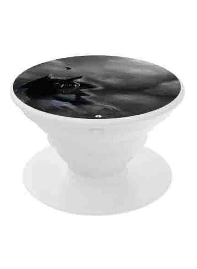 BP Printed Pop Up Finger Grip Phone Holder White/Black/Grey - Image 1