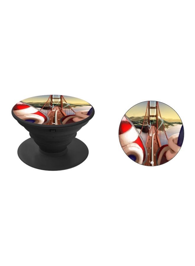 BP Printed Pop Up Phone Grip Green/Brown/Red - Image 2