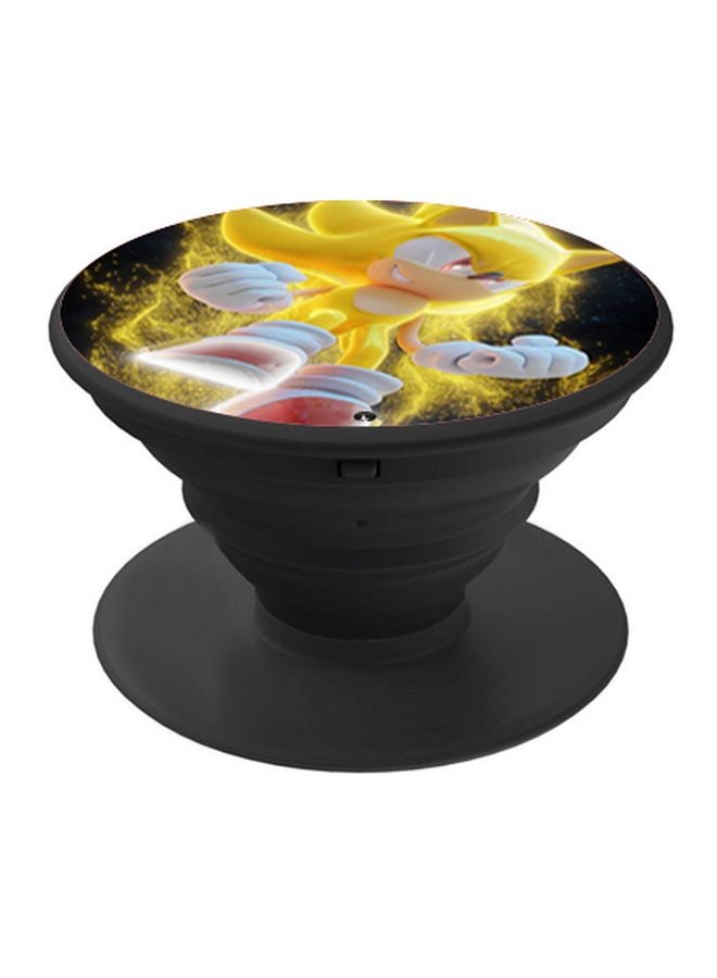 BP Printed Pop Up Phone Grip Yellow/White/Black - Image 1