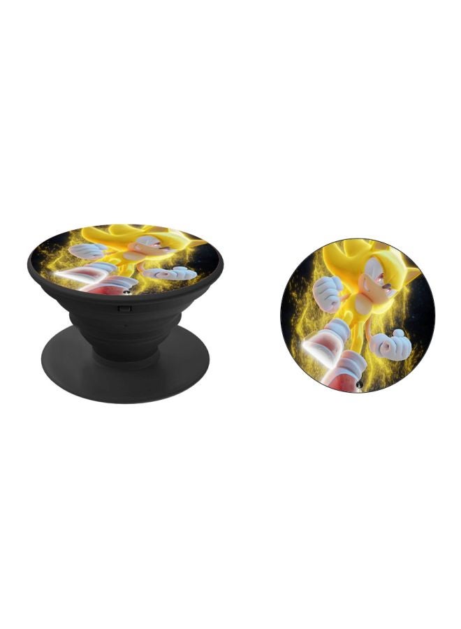 BP Printed Pop Up Phone Grip Yellow/White/Black - Image 2