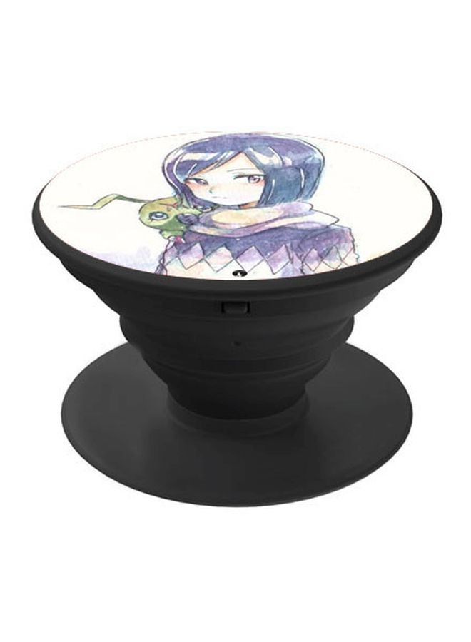 BP Printed Pop Socket White/Purple/Black - Image 1