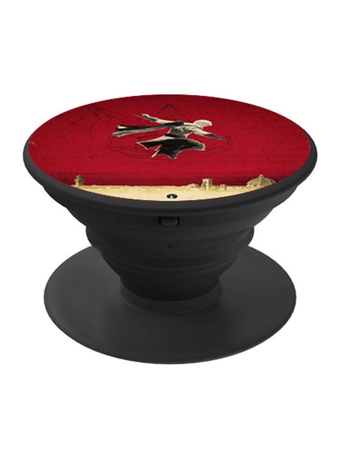 BP Printed Pop Up Phone Grip Red/Gold/Black - Image 1