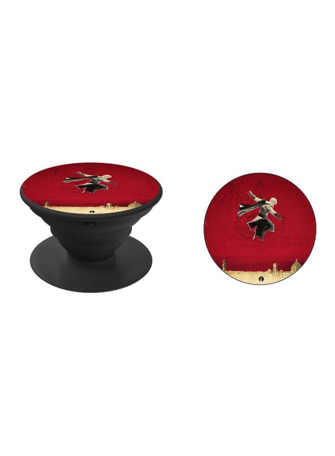 BP Printed Pop Up Phone Grip Red/Gold/Black - Image 2