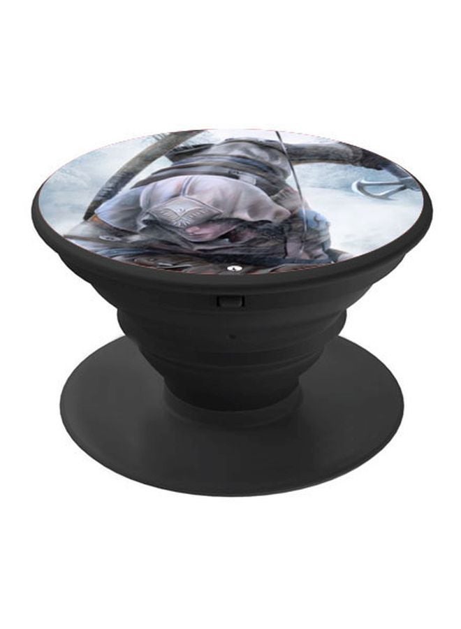 BP Cartoon Printed Pop Up Finger Grip Phone Holder Black/Grey/Blue - Image 1