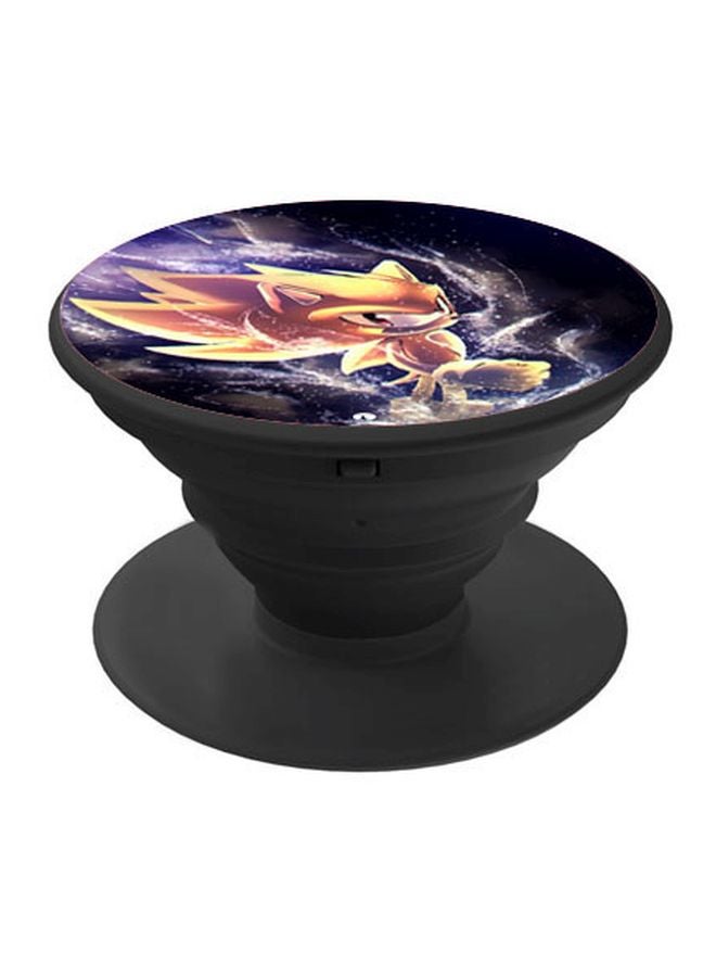 BP Printed Pop Socket Black/Yellow/Purple - Image 1