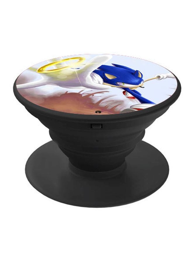 BP Cartoon Printed Pop Up Finger Grip Phone Holder Black/Blue/White - Image 1